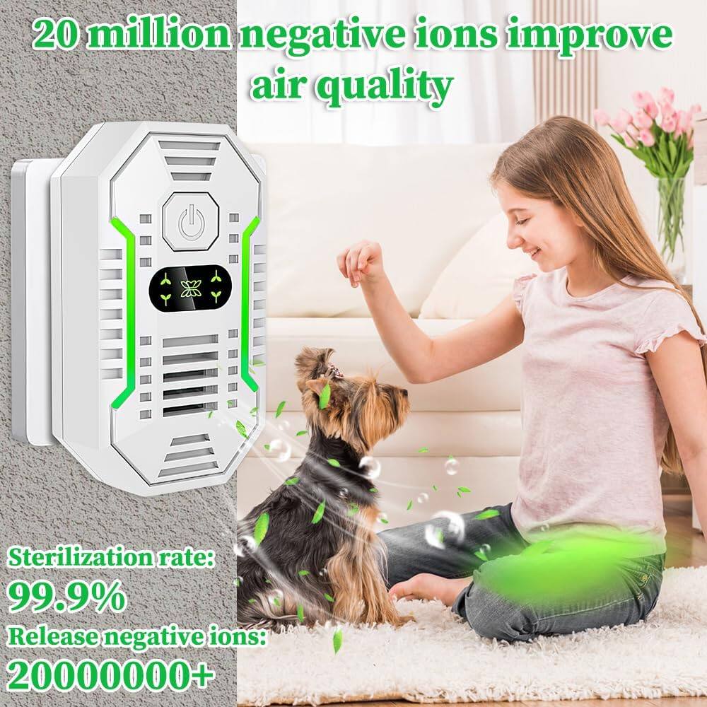 20 million negative ions improve air quality

Sterilization rate: 99.9%

Release negative ions: 20,000,000+