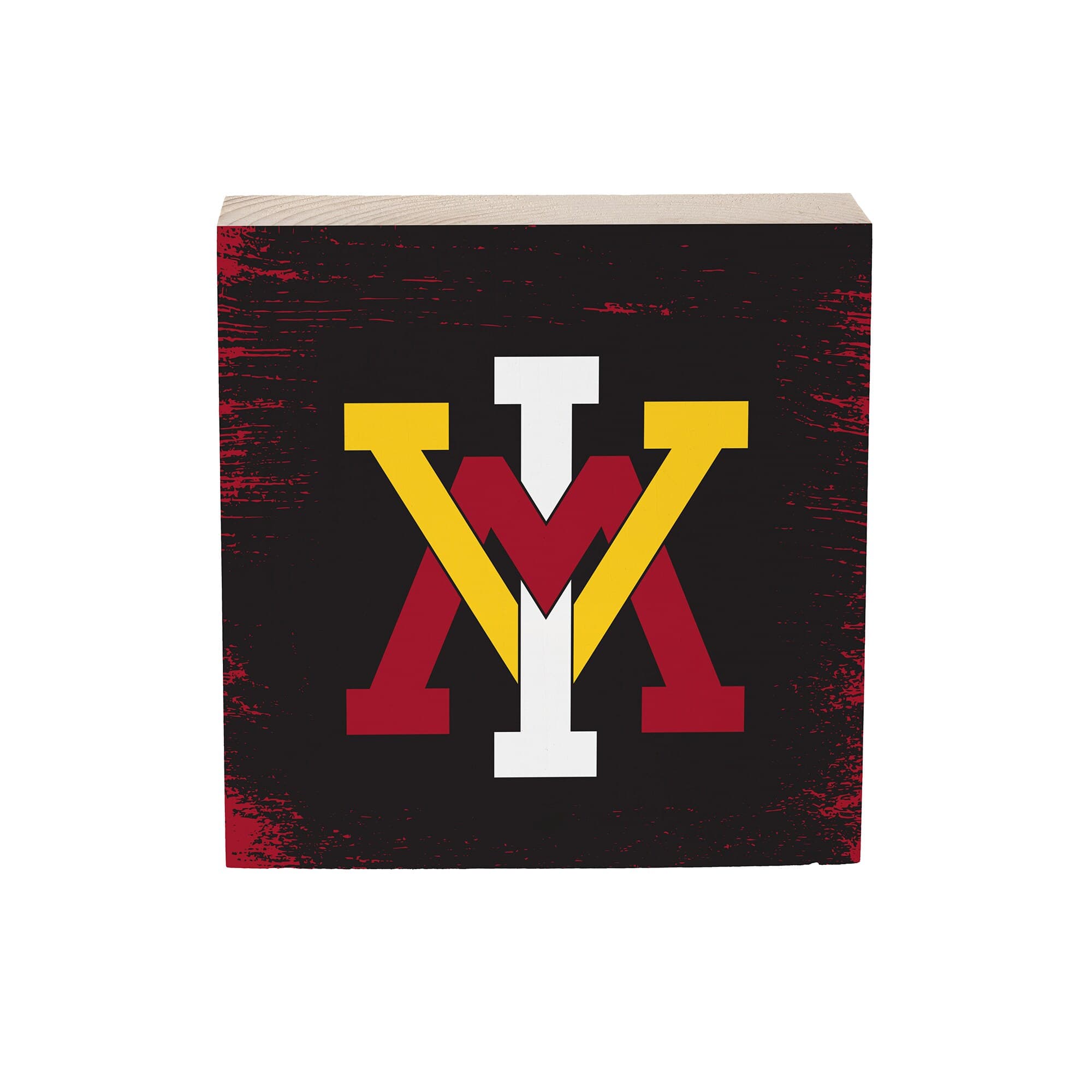 Evergreen Enterprises - Virginia Military Institute Keydets 6" Square Fan Chant Wood Block Shelf Sign - Multicolor