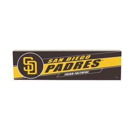 Evergreen Enterprises - San Diego Padres 5" x 18" Shadow Logo Wood Mantle Sign - Multicolor