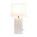 Angle. Lalia Home - Lexington Leather Base Modern Table Lamp with USB - White.