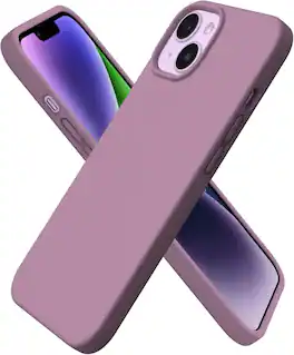 Ornarto - Compatible with iPhone 14 Case 6.1", Slim Liquid Silicone 3 Layers Full Covered Protective Cover - Lilac Purple