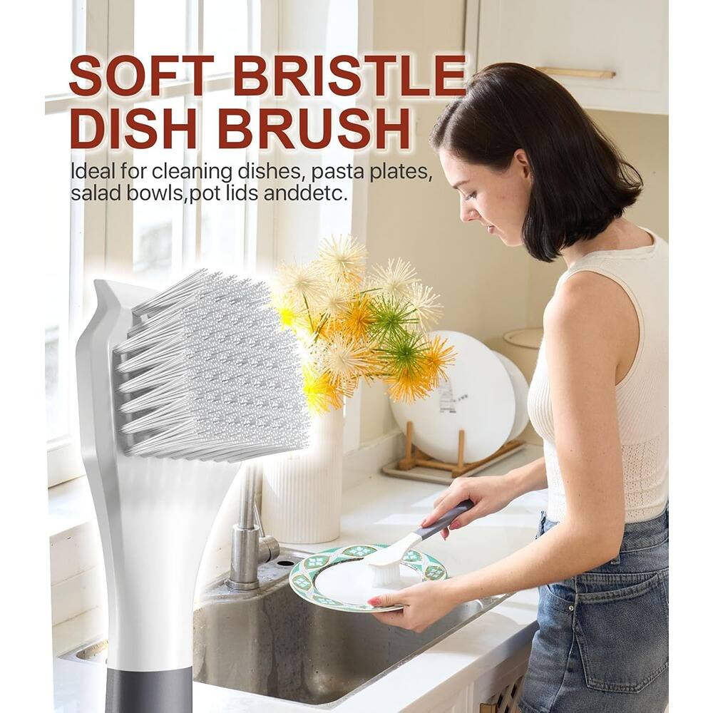 SOFT BRISTLE DISH BRUSH  
Ideal for cleaning dishes, pasta plates, salad bowls, pot lids and etc.