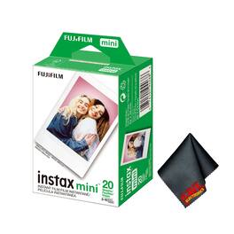 Fujifilm - Instax Mini Instant Camera Film (20 Exposure) + Cleaning Cloth