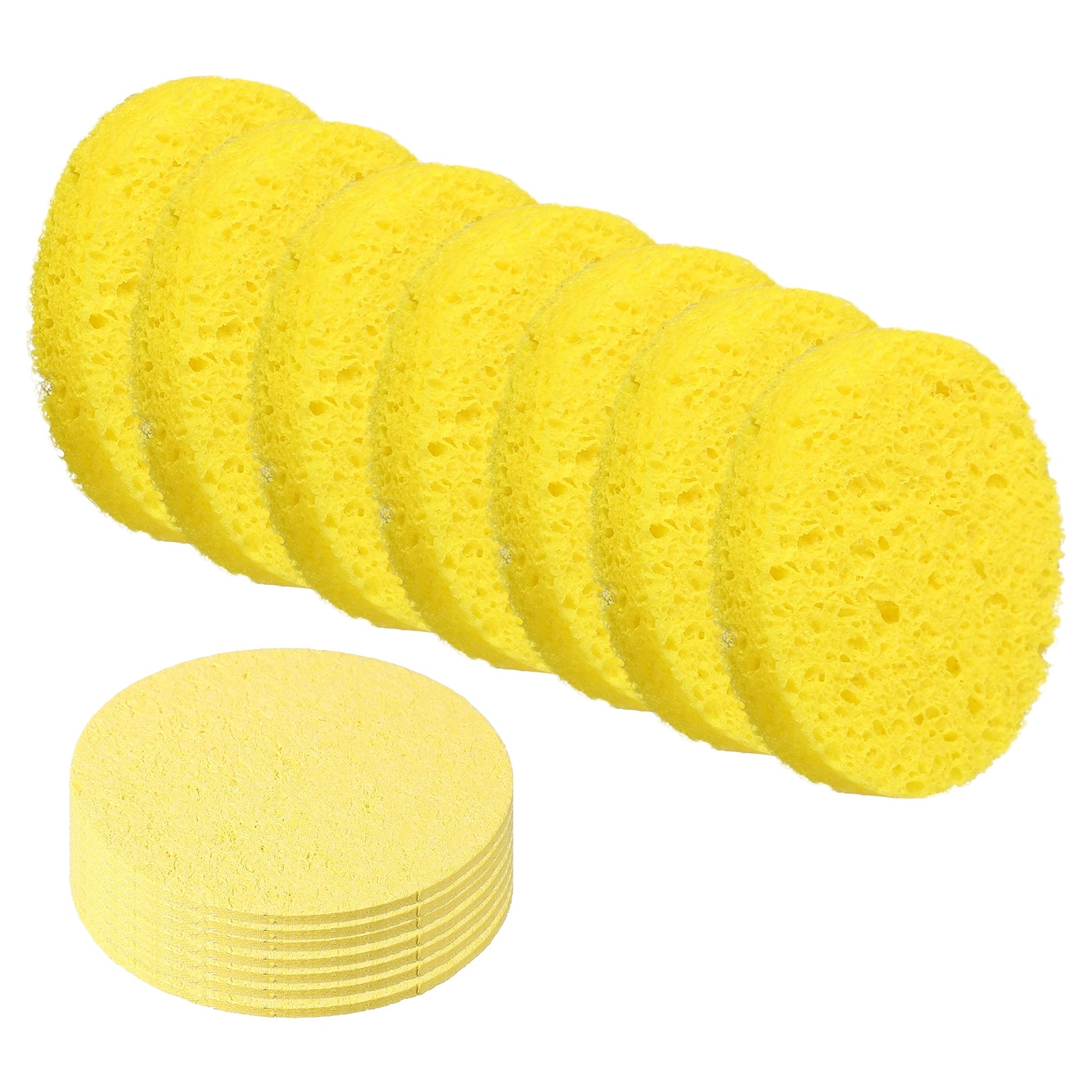 Unique Bargains - 20pcs Cellulose Round Sponges Non-Scratch Compressed Scrubber for Kitchen Bathroom Household Cookware & Cleaning DIY - Gold price history on PriceWatchPro