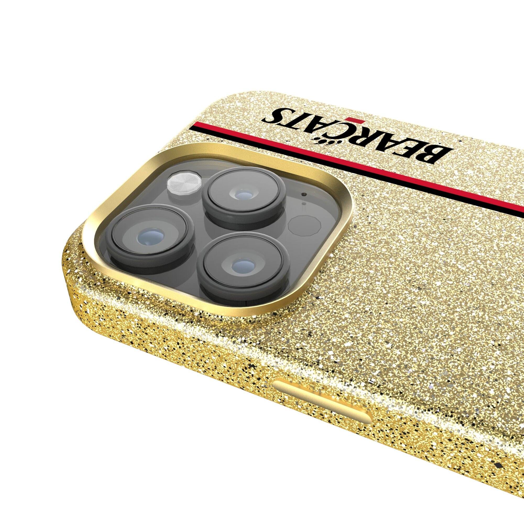 Alt View 3. Keyscaper - Gold Cincinnati Bearcats iPhone Bling Case - 15 Pro Max - Gold.