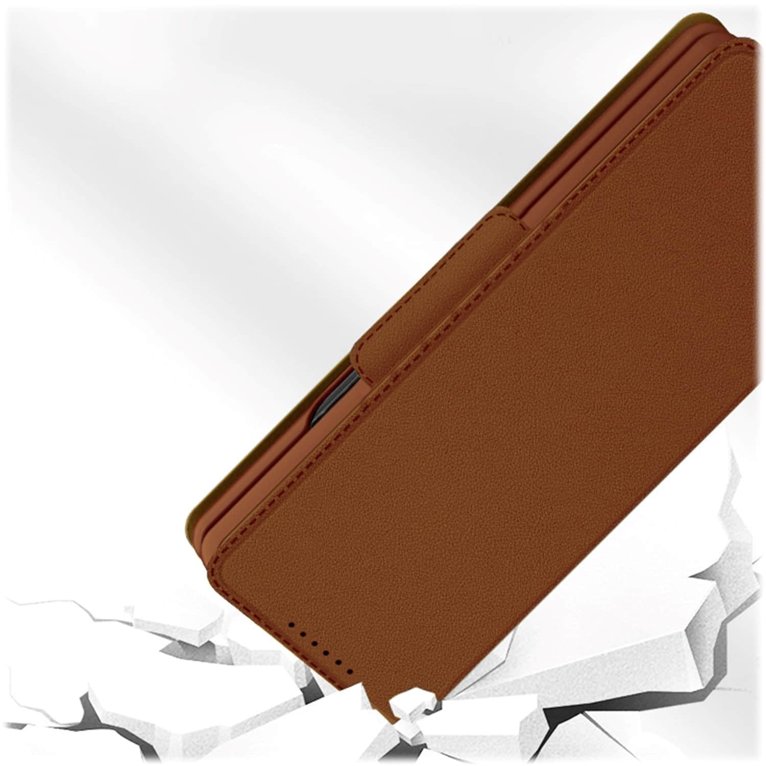 Alt View 12. SaharaCase - Folio Wallet Case for Samsung Galaxy Z Fold4 - Brown.