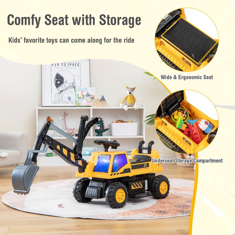Comfy Seat with Storage  
Kids' favorite toys can come along for the ride  

Wide & Ergonomic Seat  

Underseat Storage Compartment