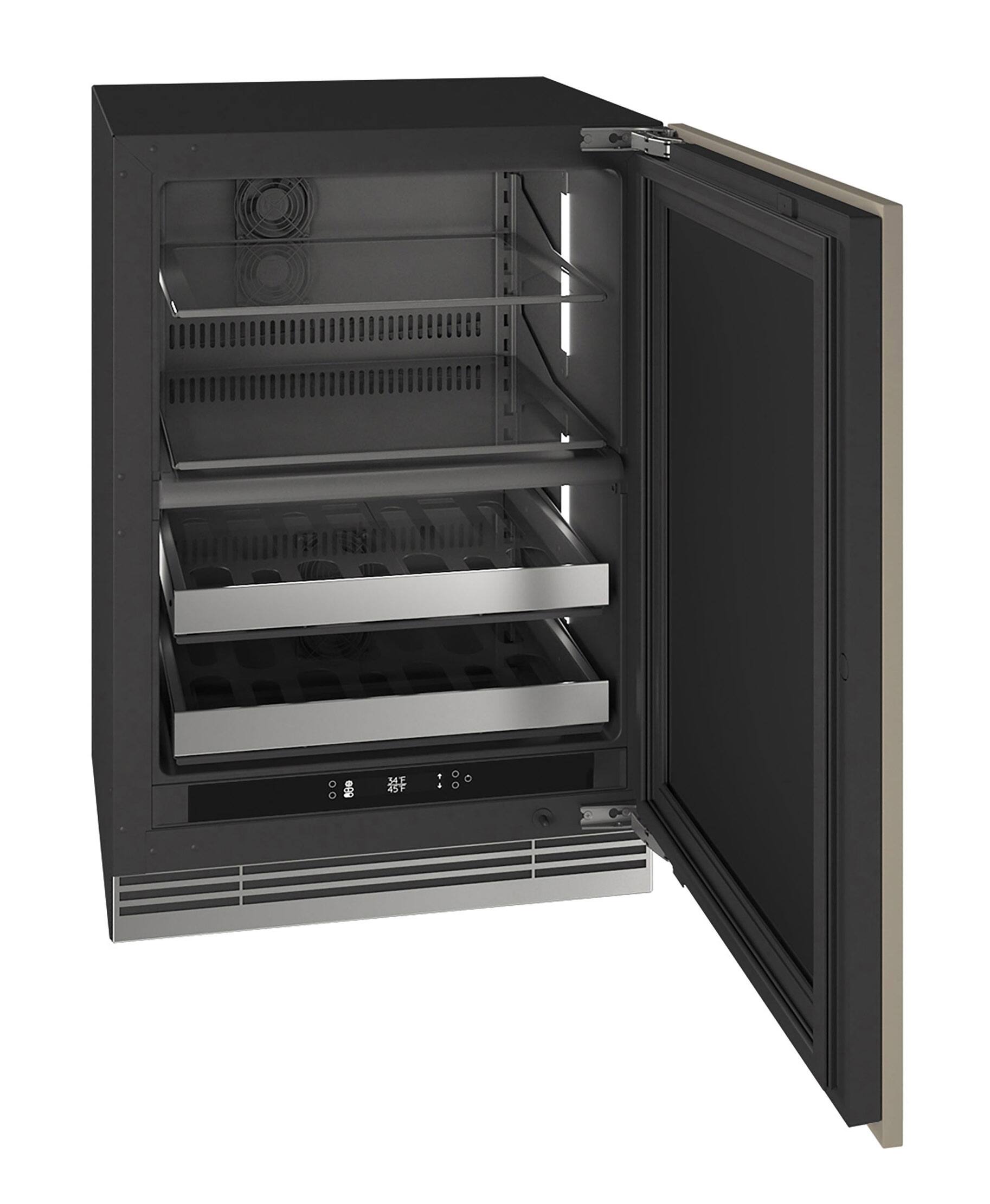 Alt View 3. U-Line - U-Line 24"W. 4.9 Cu.Ft. Built-In Panel Ready Dual-Zone Compact Beverage Center - Panel Ready.