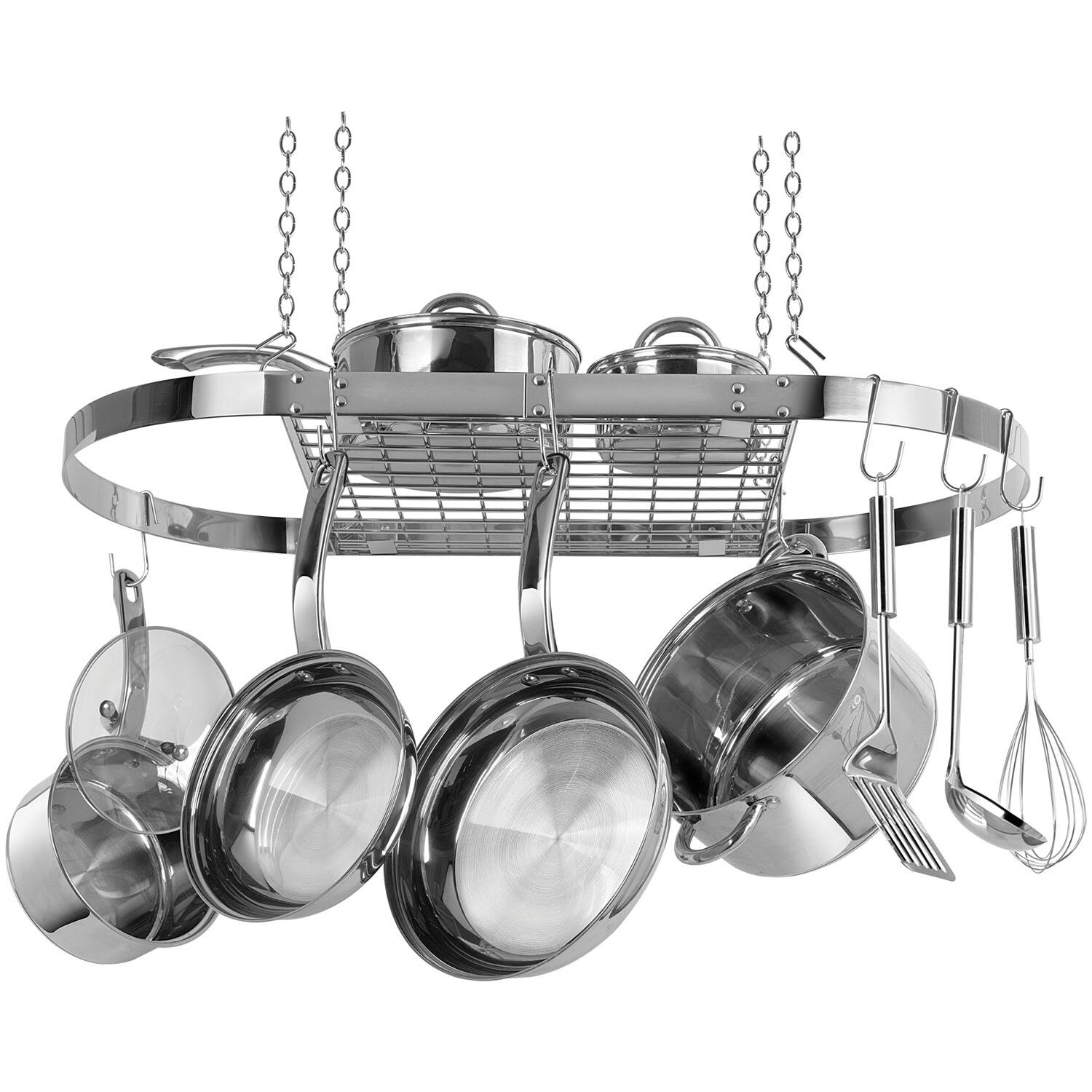 Range Kleen Oval Hanging Pot Rack Stainless Steel - Best Buy