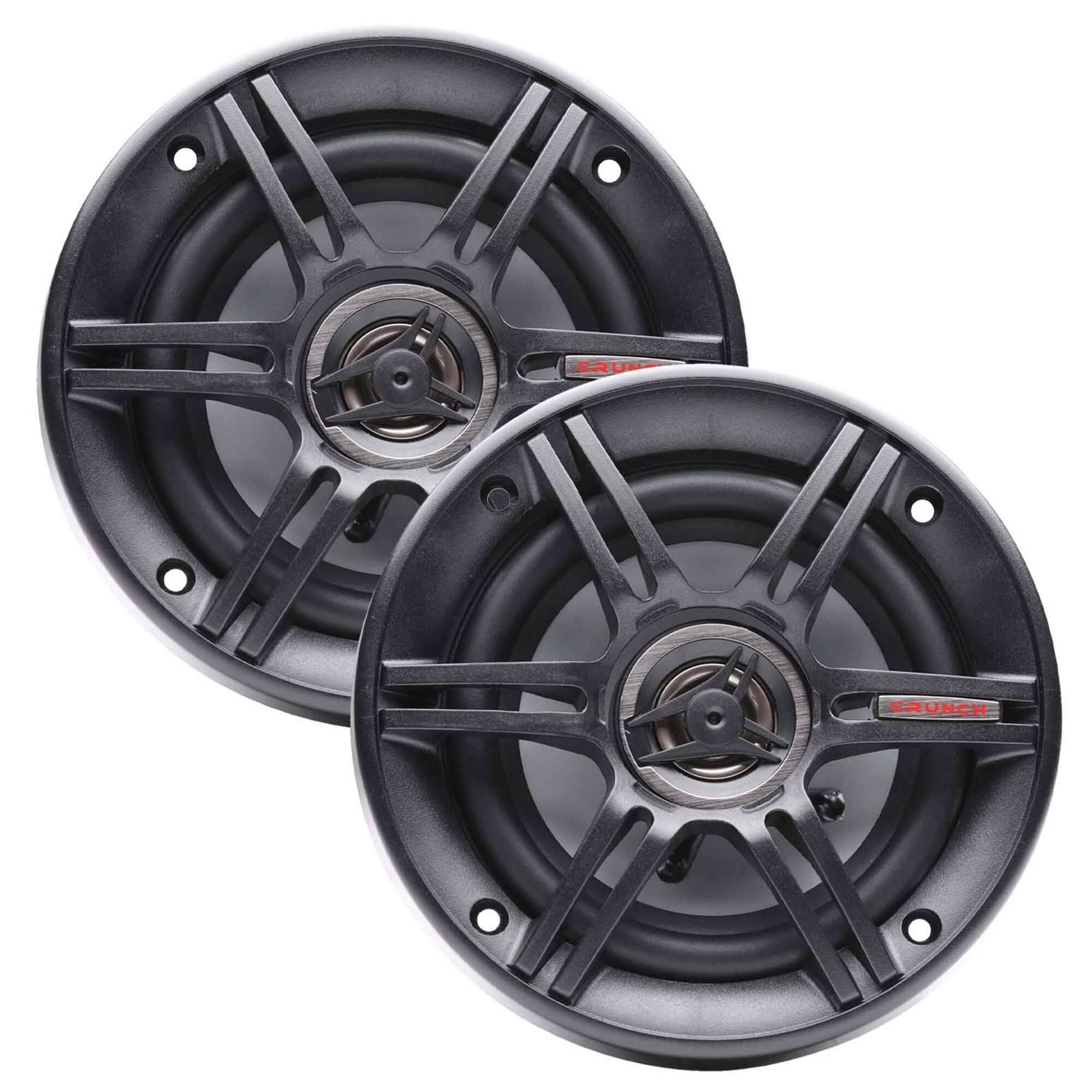 Crunch - 300 Watts 6.5-Inch 3-Way 4 Ohms Steel Basket CS Speakers, CS-653 - Black