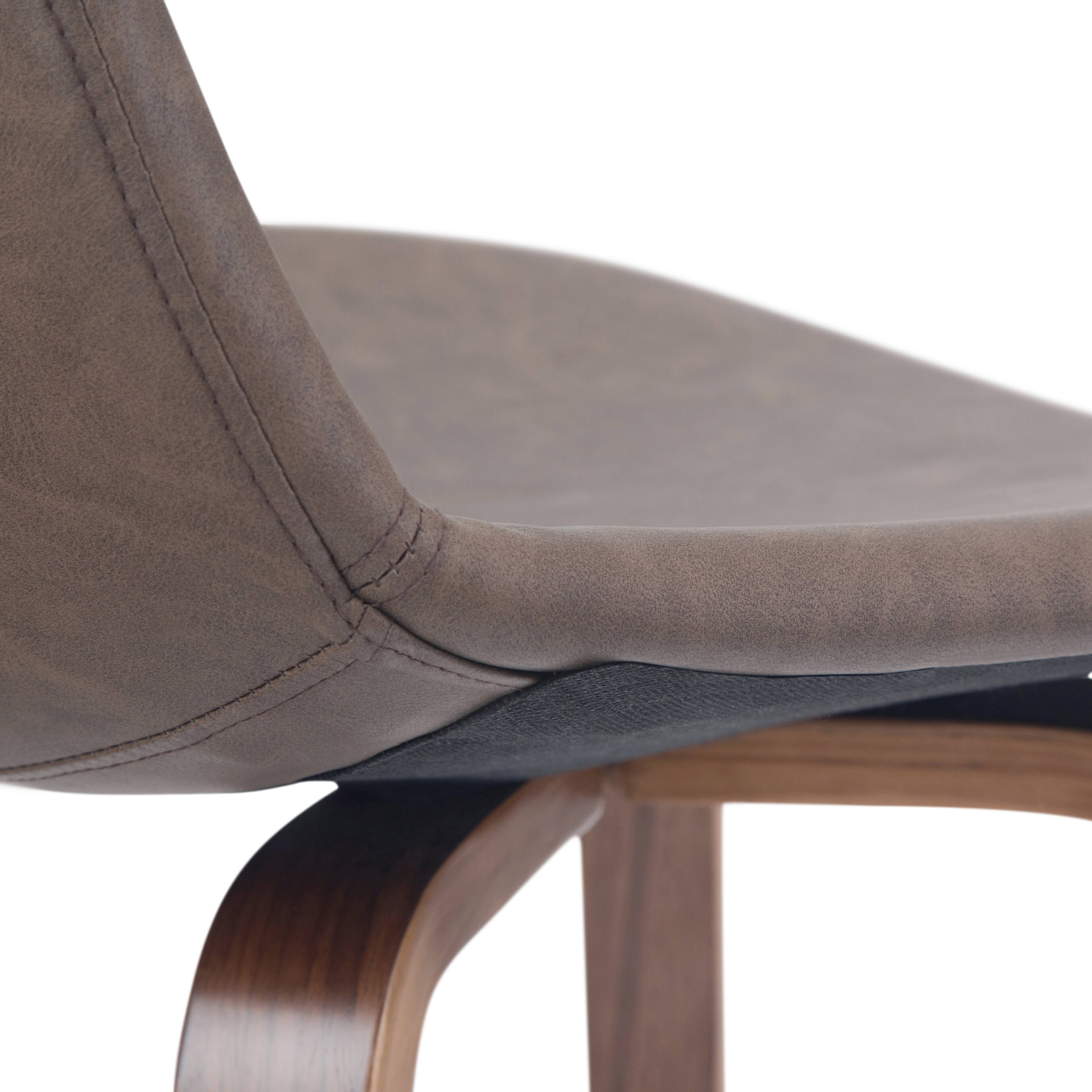 Alt View 13. Simpli Home - Randolph Bentwood Counter Height Stool (Set of 2) - Distressed Chocolate Brown.