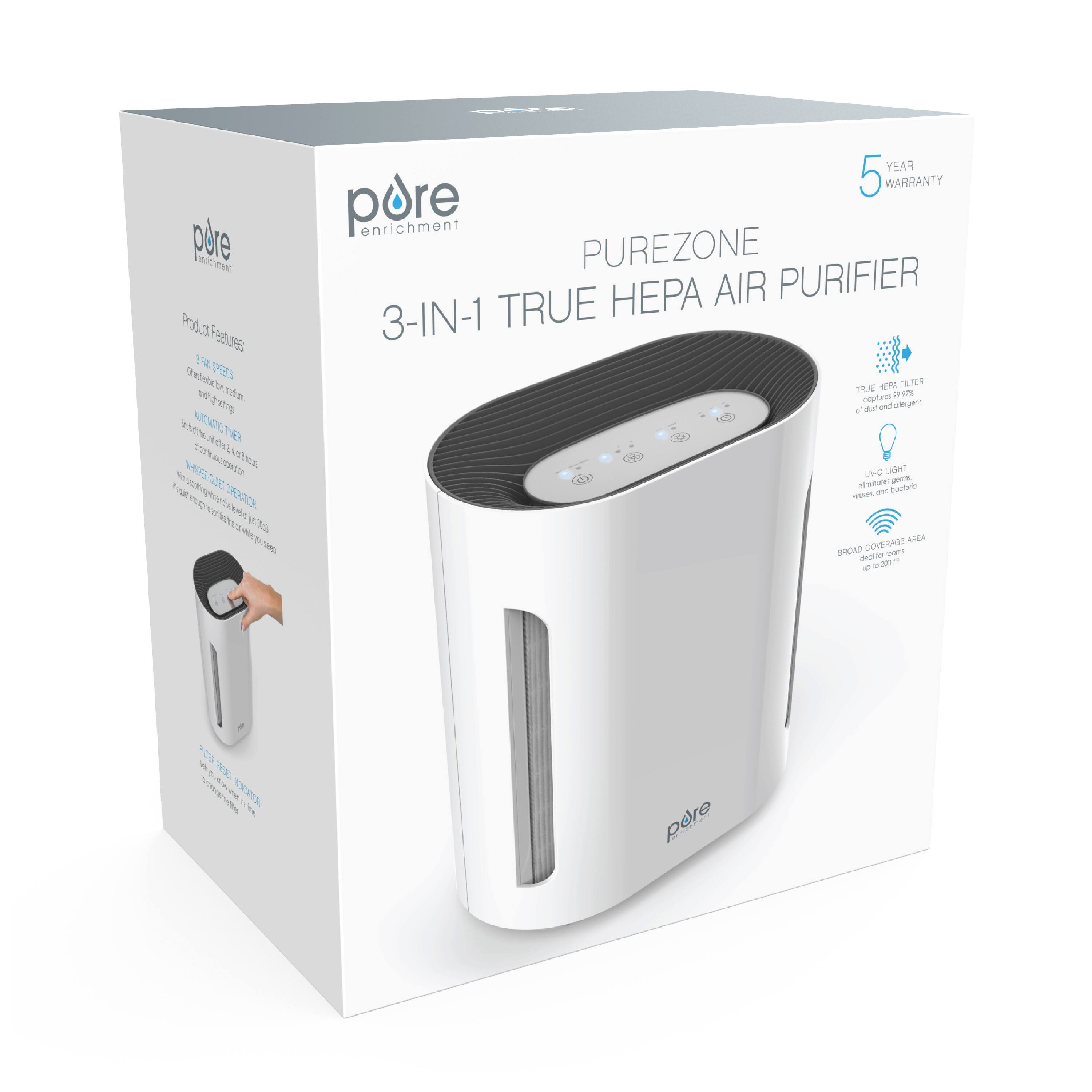 Alt View 18. Pure Enrichment - Pure Enrichment PureZone True HEPA Air Purifier - White.