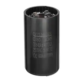 Unique Bargains - CD60 Motor Run Capacitor, 378-454uF MFD AC250V, 50-60Hz, for Electric Motor, 46x86mm - Black
