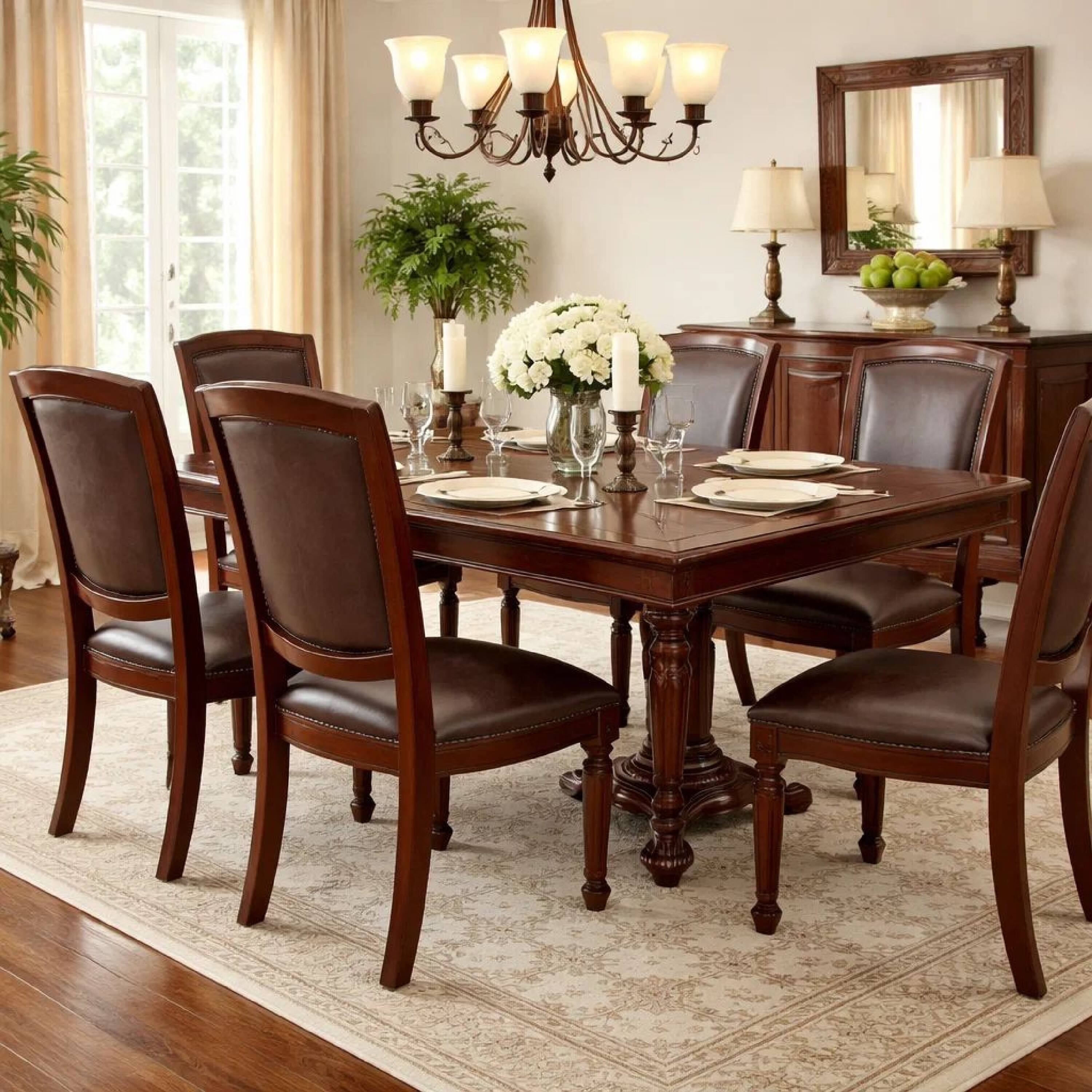 Alt View 6. Manhattan Lane - Set Of 2 Rubber Wood Traditional Dining Chair, Dark Brown - Dark Brown.