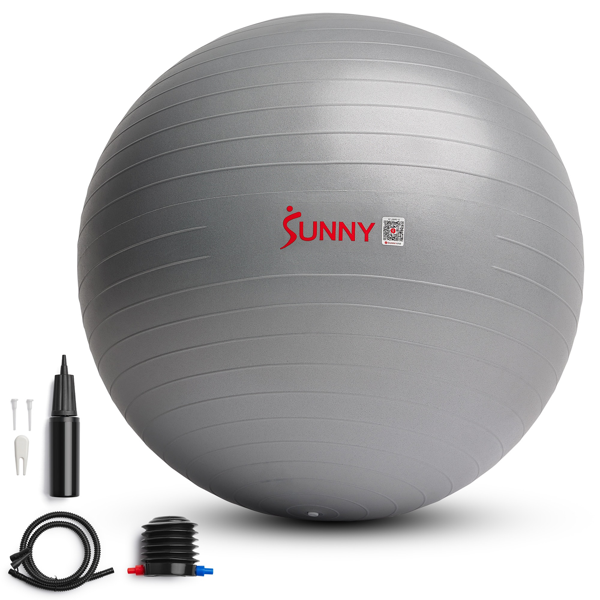 Sunny Health & Fitness - Premium Yoga Ball - Light Gray