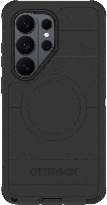 Back. OtterBox - OtterBox Galaxy S26 Ultra (Only) - Defender Series Case with Magnets - Holster Clip Included - Rugged & Durable - Black.