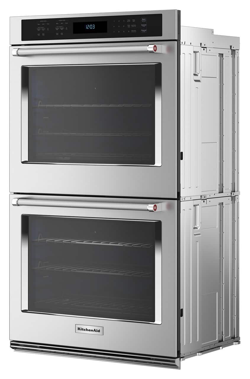 Alt View 2. KitchenAid - 27" Built-In Electric Convection Double Wall Oven with Air Fry Mode - Stainless Steel.