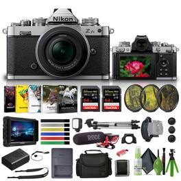 Nikon - Zfc Mirrorless Camera with 16-50mm Lens Silver (1675) + 4K Monitor + Rode Mic + More
