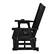 Left. Fortune Candy - Wooden Patio Glider for One Person, with High Back and Deep Contoured Seat, Solid Fir Wood, Heavy Duty 600 LBS - Black.