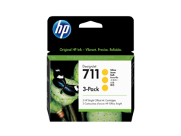 HP - 711 3-pack 29-ml Yellow DesignJet Ink Cartridges, CZ136A
