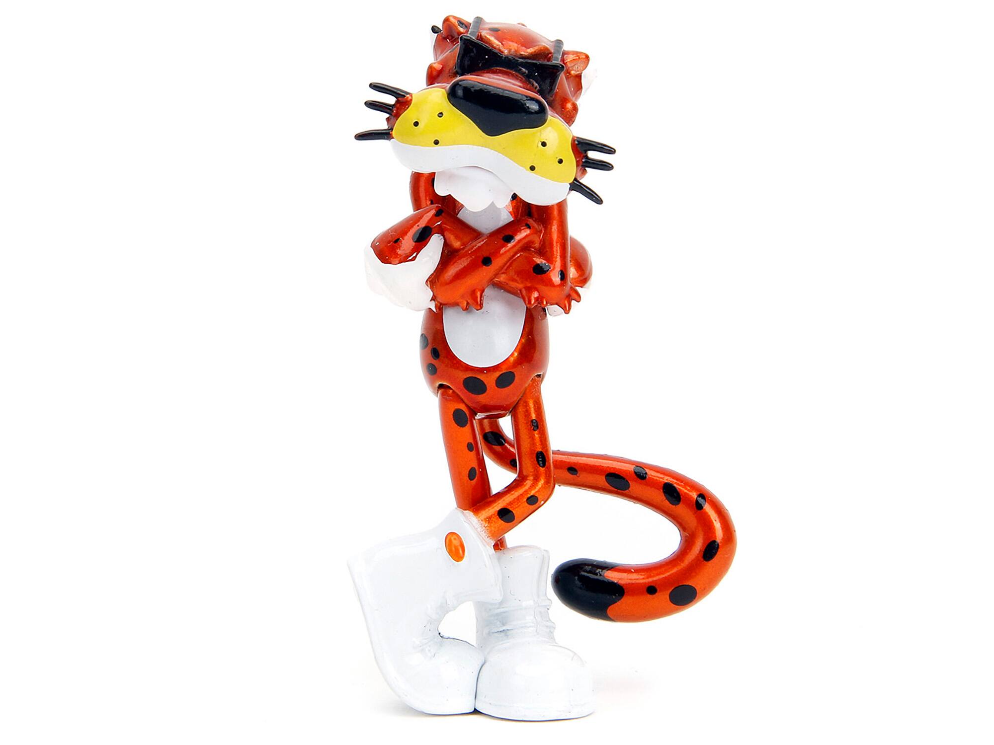 Alt View 1. Jada - 1985 Chevrolet Camaro Z/28 1/24 Diecast Orange Metallic with Graphics & Chester Cheetah Figure "Cheetos" Series - Orange Metallic.