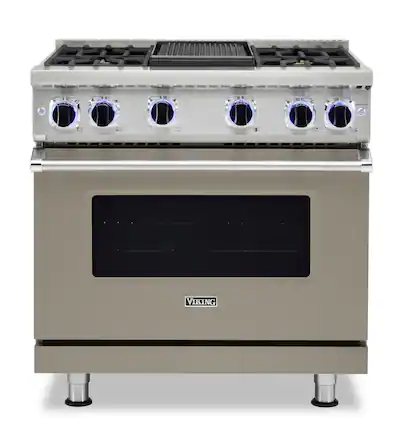 Front. Viking - VGR Freestanding 7 Series Gas 36" Range - Nantucket.