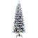 Front. Costway - 7.5FT Pre-Lit Hinged Christmas Tree Snow Flocked w/9 Modes Remote Control Lights - Green/White.