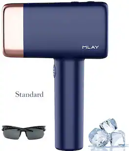 MLAY - T14 IPL Hair Removal Device, 0.5s/flash 17J Energy Ice Cooling Protection Laser For Whole Body, Home Use, Women and Men - Standard Blue Set