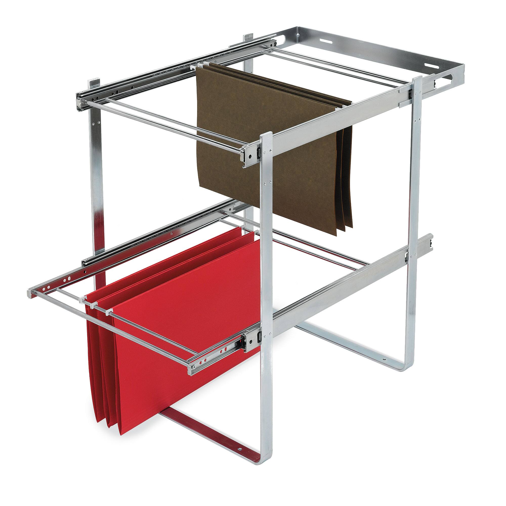 Alt View 7. Rev-A-Shelf - Rev-A-Shelf  (2) 14.5" Tier Base Cabinet File Drawer Organizer System, RAS-FD-KIT - Silver.