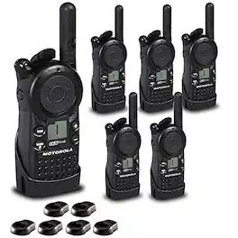 Motorola Solutions - 6 x Motorola CLS1110 UHF 1W 1-Channel 2-Way Radio (CLS1110) - 6 Pack Bundle - Black
