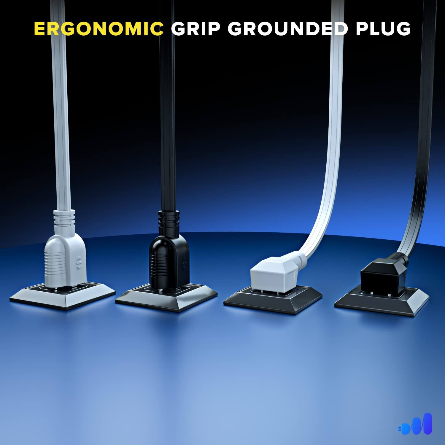 ERGONOMIC GRIP GROUNDED PLUG