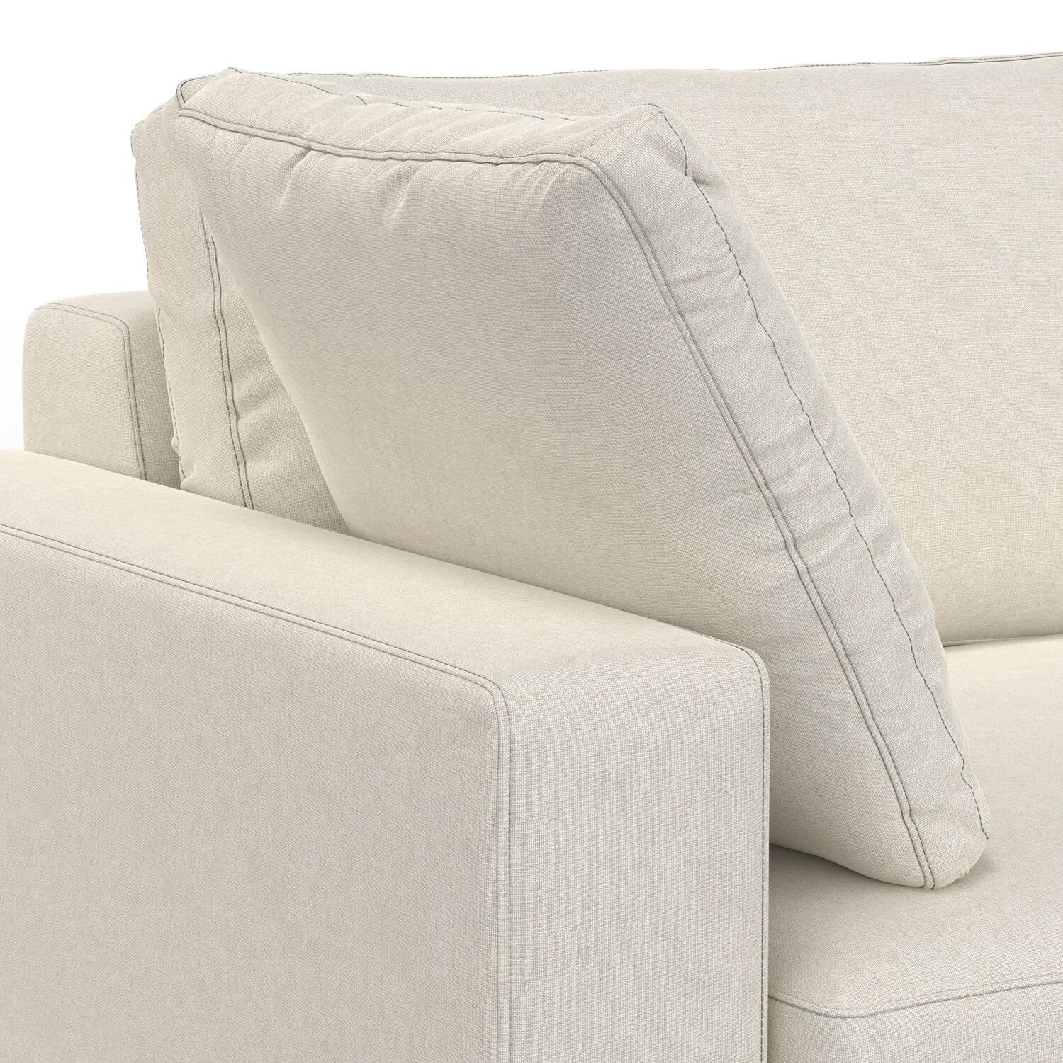 Alt View 6. Simpli Home - Charlie Left-Facing Sectional in Tightly Woven Performance Fabric - Cream.