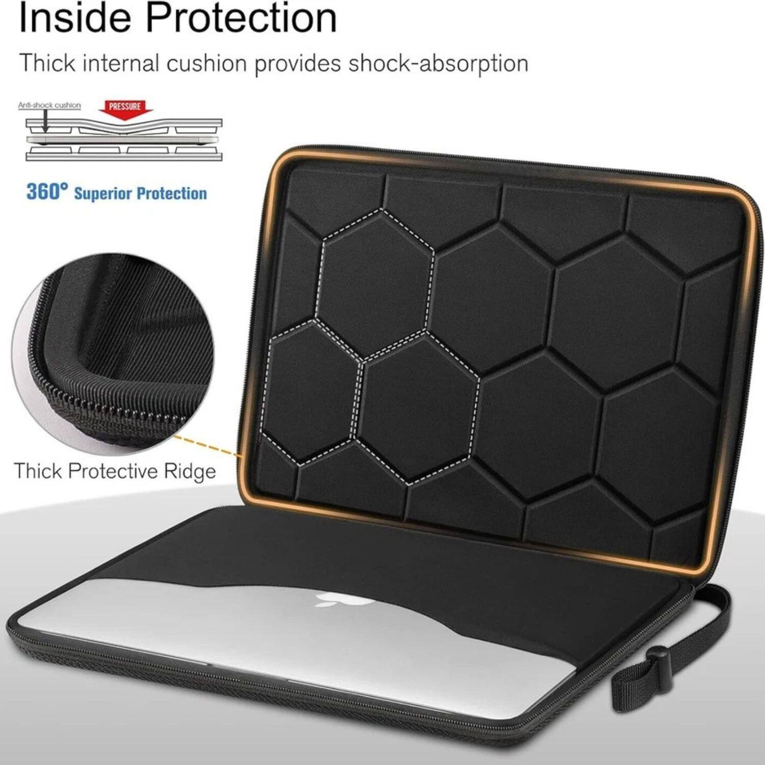 Inside Protection

Thick internal cushion provides shock-absorption

360° Superior Protection

Thick Protective Ridge