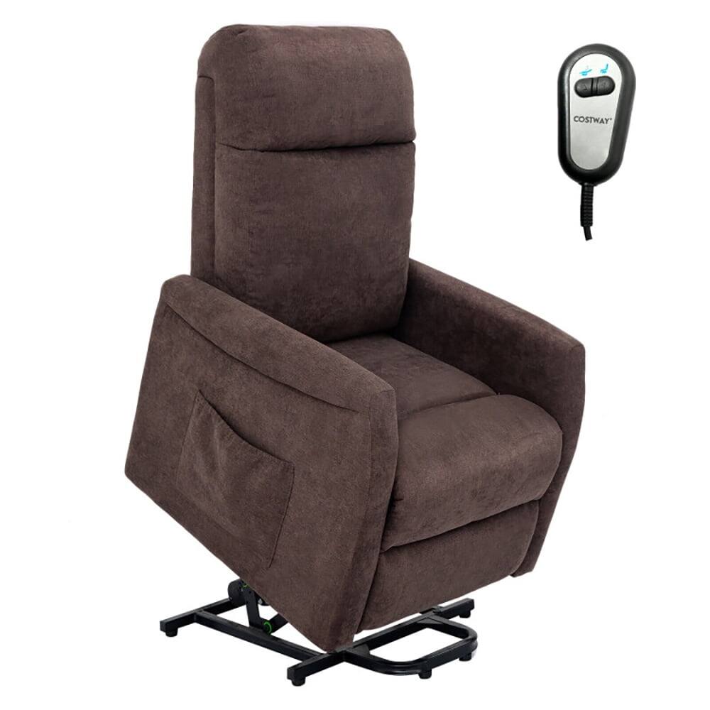 Alt View 4. Kadyn - Recliner Chair, Reclining Chair,Lounge Chair,Power Lift Recliner Chair with Remote Control for Elderly-Brown - Brown.