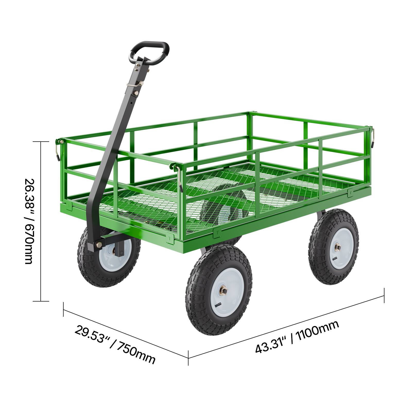 26.38" / 670mm
29.53" / 750mm
43.31" / 1100mm