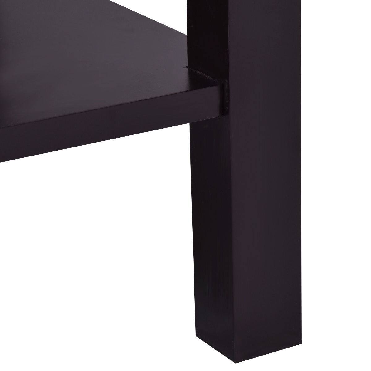 Alt View 17. Costway - End Table Nightstand Storage Display Furniture Drawer Shelf Beside - Brown.