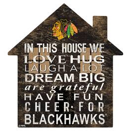 Fan Creations - Chicago Blackhawks 12'' Team House Sign - Multicolor