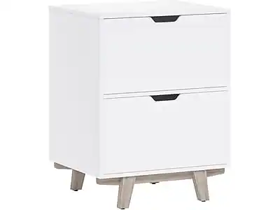 Front. Thomasville Furniture - Whitney 2-Drawer Lateral File Cabinet, Letter/Legal Size, 31.25"H x 23.75"W x 20"D - White.
