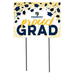 Jardine - Piedmont Technical College 18" x 24" Proud Grad Yard Sign - White