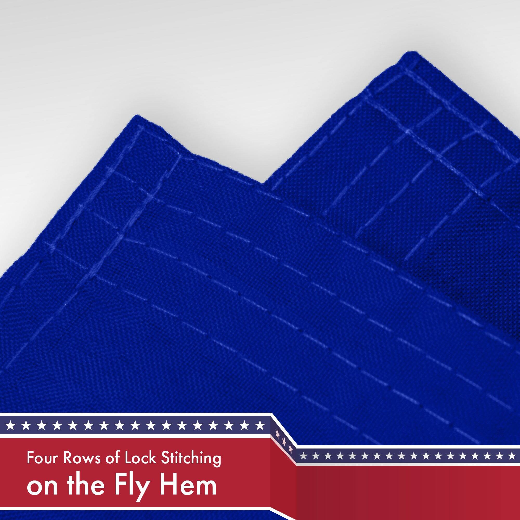 Four Rows of Lock Stitching on the Fly Hem