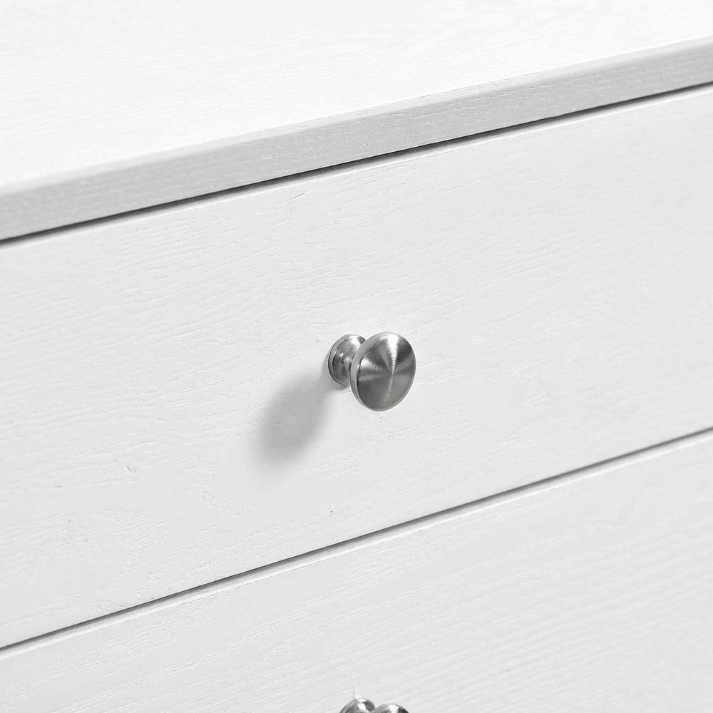 Back. FurniFact - Nightstand with Modern Design and Sturdy Construction for Bedroom Use - White.