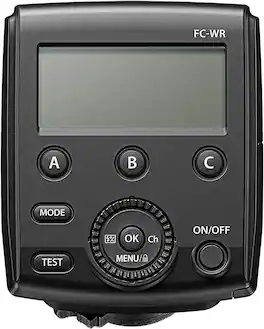 OM System - FC-WR Wireless Flash Commander, 3-Group Remote Flash Control, Dustproof, Splashproof, Freezeproof -10°C - Black