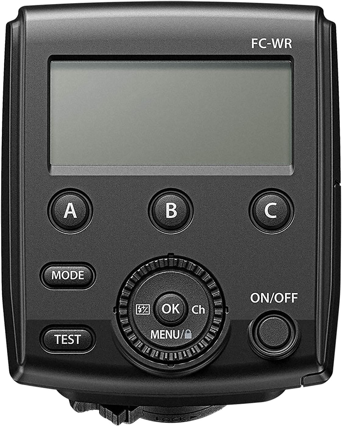 FC-WR

A

MODE
TEST
OK Ch VIIII II MENU/A In = III IIII III
ON/OFF
LOCK