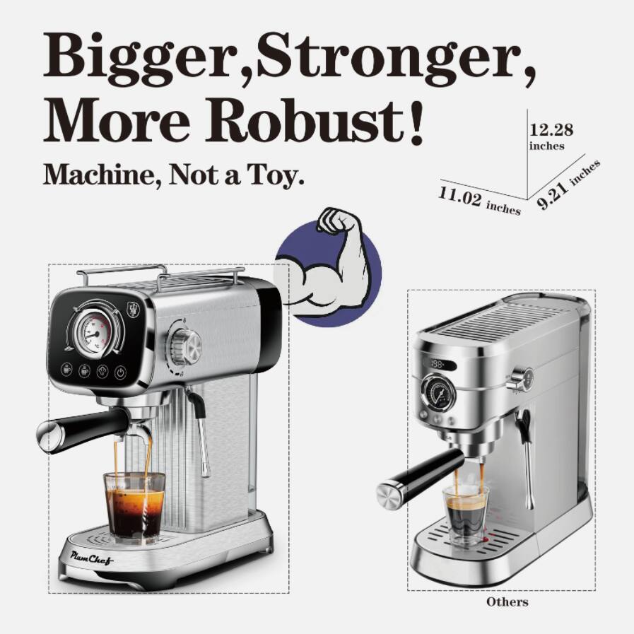 Bigger, Stronger, More Robust!  
Machine, Not a Toy.  

12.28 inches  
11.02 inches  
9.21 inches  

PlumChef  

Others