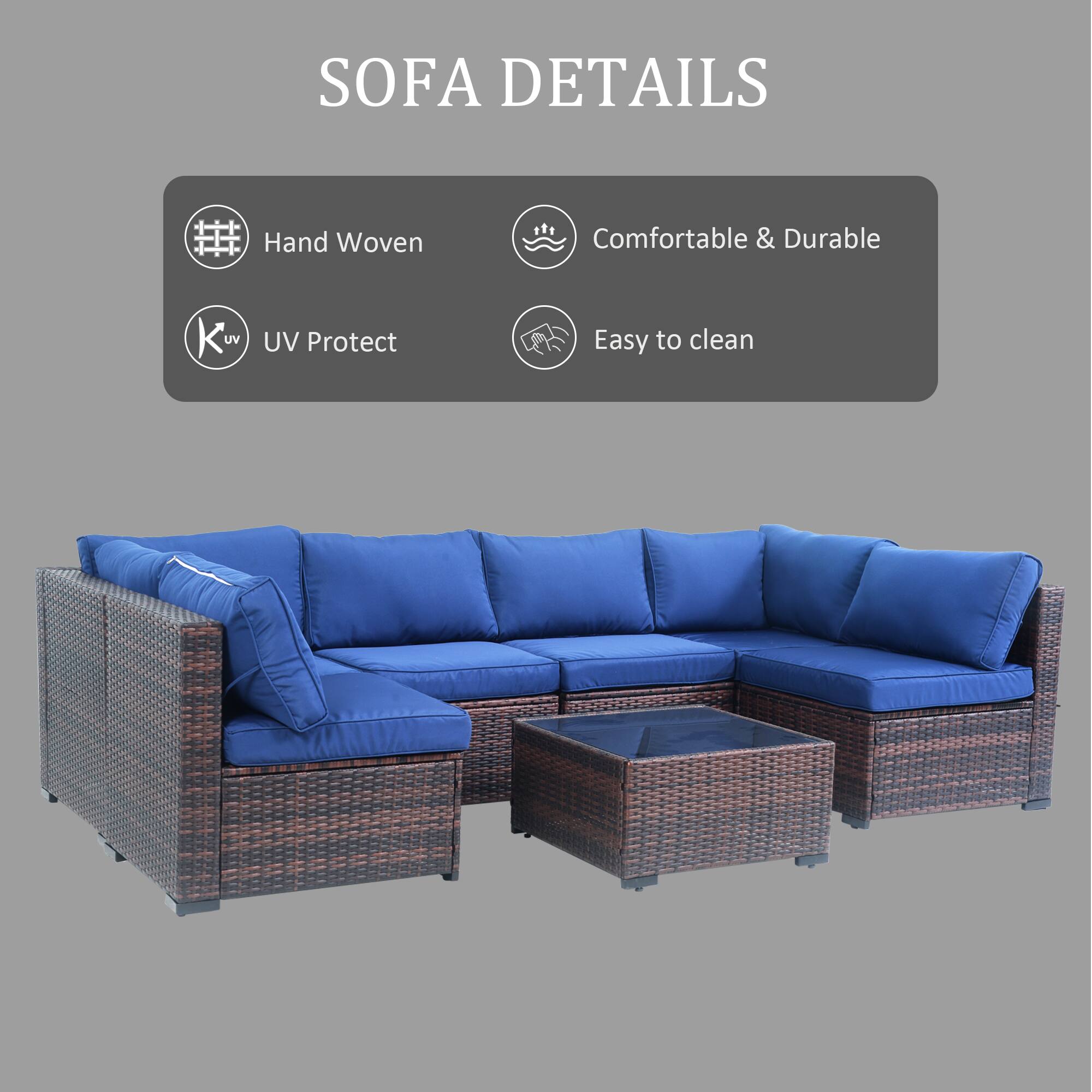 SOFA DETAILS

- Hand Woven
- UV Protect
- Comfortable & Durable
- Easy to clean