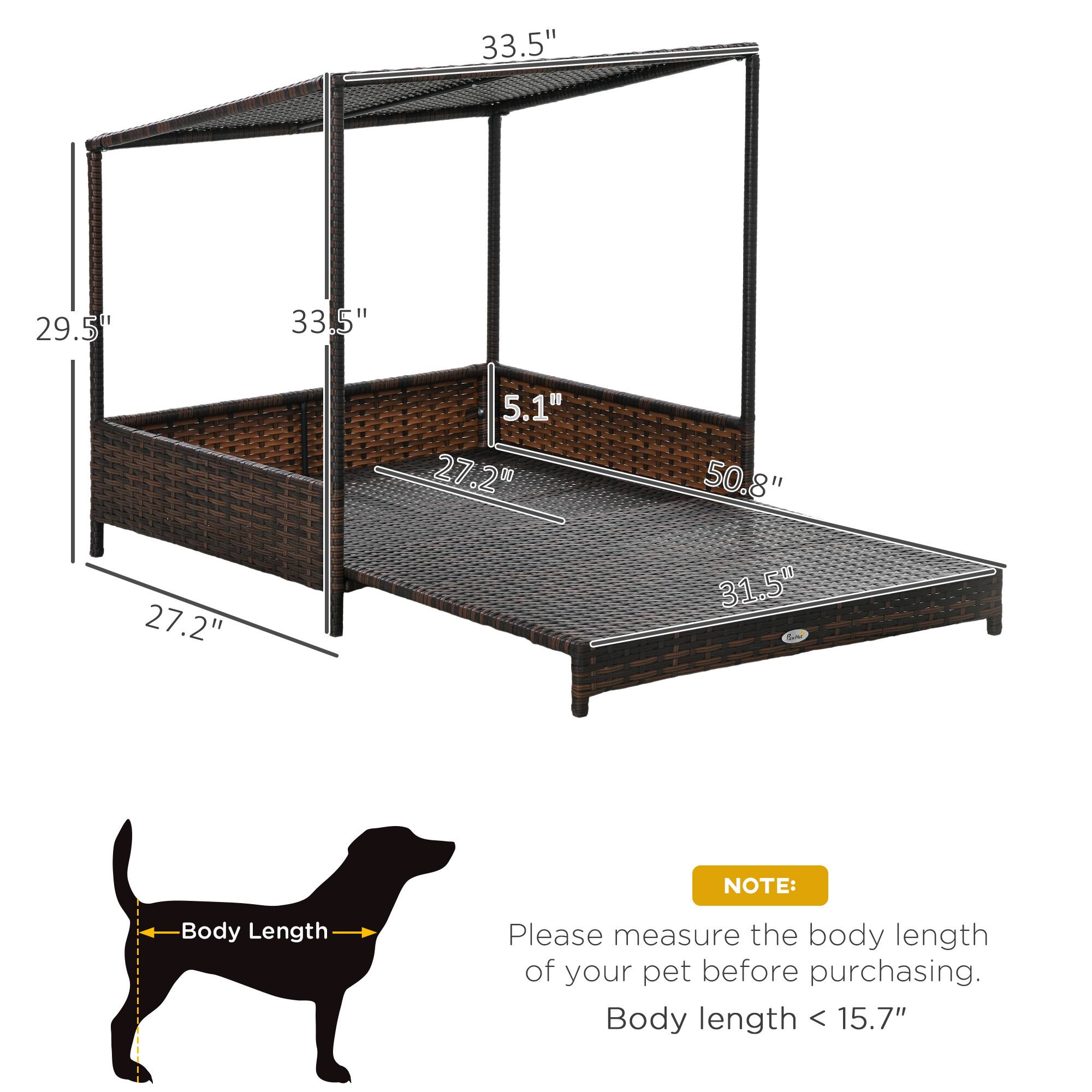 33.5" 29.5" 33.5" 5.1" 27.2" 50.8" 27.2" 31.5"

NOTE: Body Length

Please measure the body length of your pet before purchasing. Body length < 15.7"