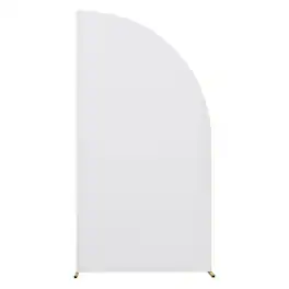 GARVEE - 2.5 ft Wedding Arch Cover,Spandex Fitted Arch Covers,Round Top Chiara Arch Backdrop Cover - White