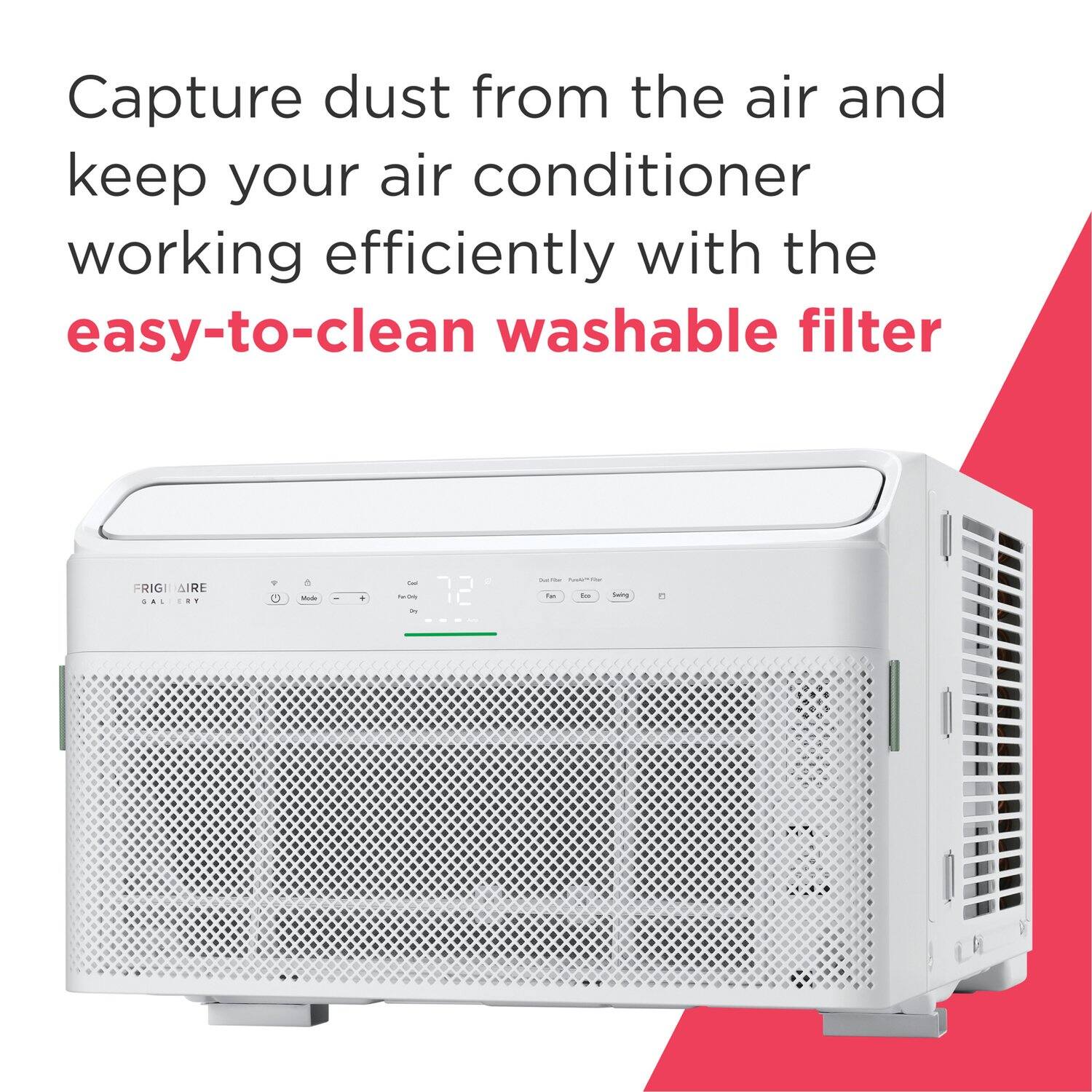 Capture dust from the air and keep your air conditioner working efficiently with the easy-to-clean washable filter RIGI AIRE GAL.