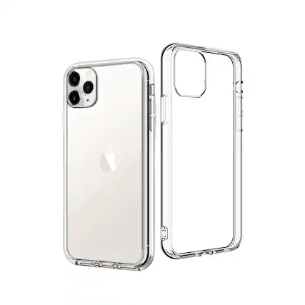 Front. Qixxronics - Transparent Case for iPhone 11 Pro Max Shockproof Phone Case Protective Cellphone Cover for iPhone 11 Pro Max - Clear.