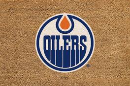 Evergreen Enterprises - Edmonton Oilers 24" x 36" Outdoor Team Logo Coir Mat - Brown